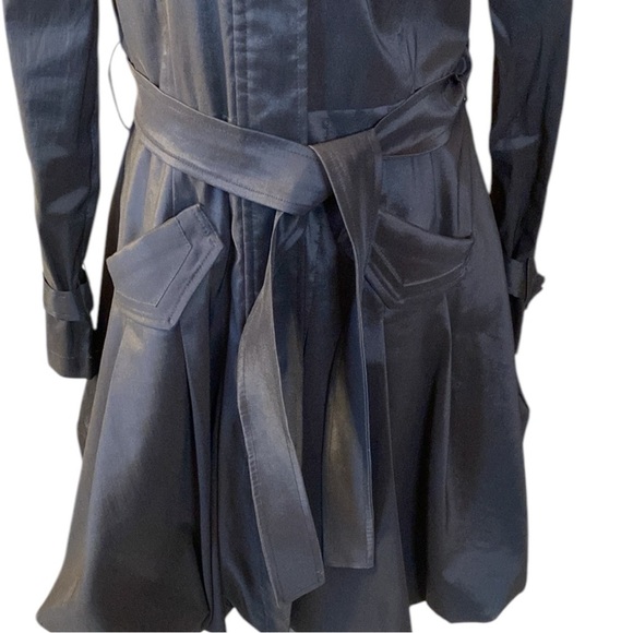 Joseph Ribkoff Black Bubble Hem Trench Coat - size 10 - Picture 4 of 7